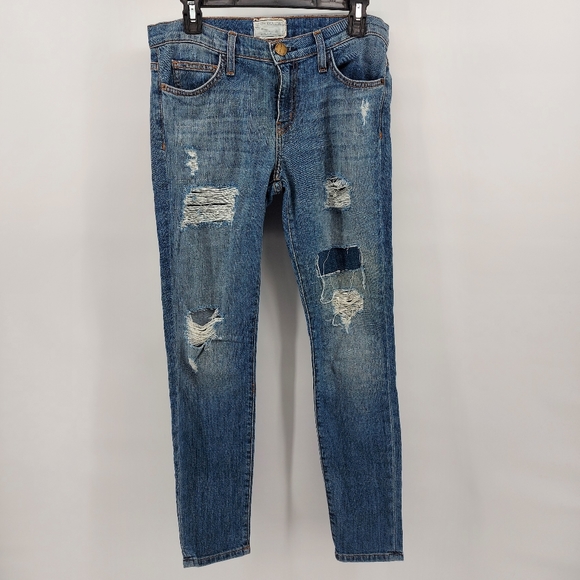 Current/Elliot The Stiletto 80's Skinny Cropped Jeans - Picture 1 of 8